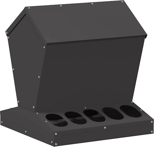 vidaXL Metal Feeder for Hens and Poultry with Capacity 4.65kg 40x40x45cm