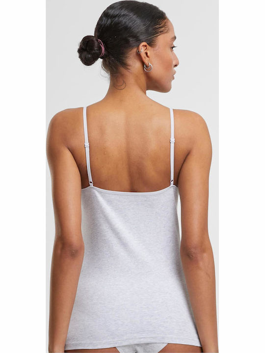 Γυναικεία Φανελάκια Heathergrey με Τιράντα 2Pack