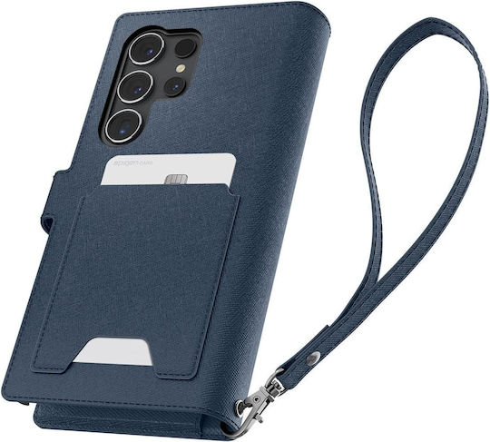 Spigen Портмоне Изкуствена кожа Тъмносин (Galaxy S24+)