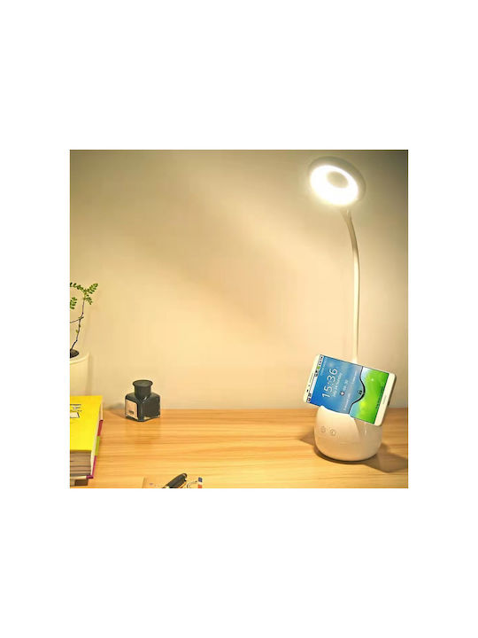 Arrango Reîncărcabil LED Lumină de Birou cu Braț Flexibil în Culoarea Alb
