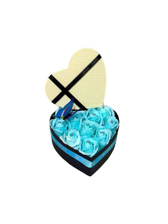 Intimissimo Floral Arrangement 10 Soap Roses Decorative Butterfly Blue