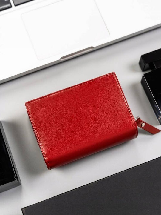 Δερμάτινο Γυναικείο Πορτοφόλι με RFID Κόκκινο