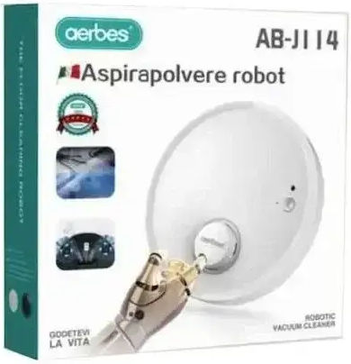 Aerbes AB-J114 Прахосмукачка Робот с Навигация сензори Бяла
