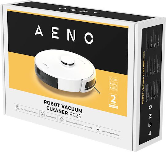 AENO RC2S Aspirator Robot cu Cartografiere Laser și Putere de Aspirație 2500Pa Albă