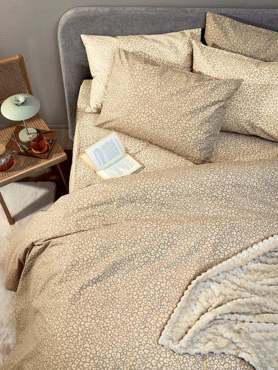 Palamaiki Pillowcase Set with Envelope Cover Beige 52x72cm.