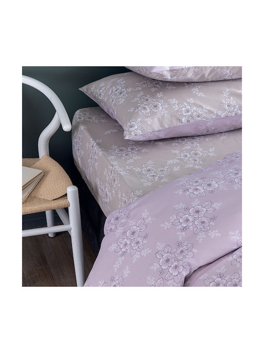 Palamaiki Pillowcase Set with Envelope Cover Lilac 52x72cm.