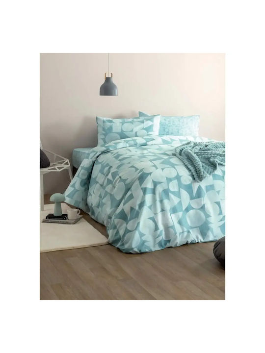 Palamaiki Kissenbezug-Set mit Umschlagumschlag Türkis 52x72cm.