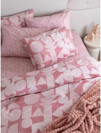 Palamaiki Σετ Υπέρδιπλη 240x250cm Fashion Life Fl6289 Ροζ