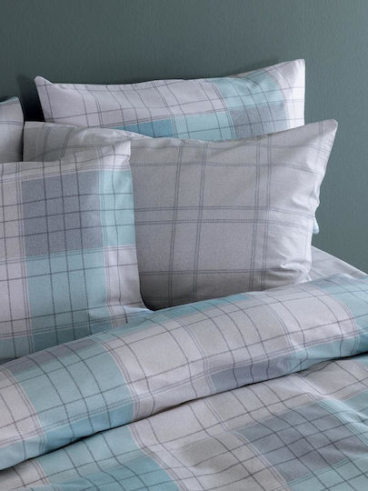Palamaiki Duvet Cover Set Cotton Single with Pillowcase 170x250 Fashion Life Fl6282 Green