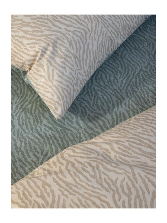 Palamaiki Duvet Cover Set Cotton Single with Pillowcase 170x250 Fashion Life Fl6286 Beige