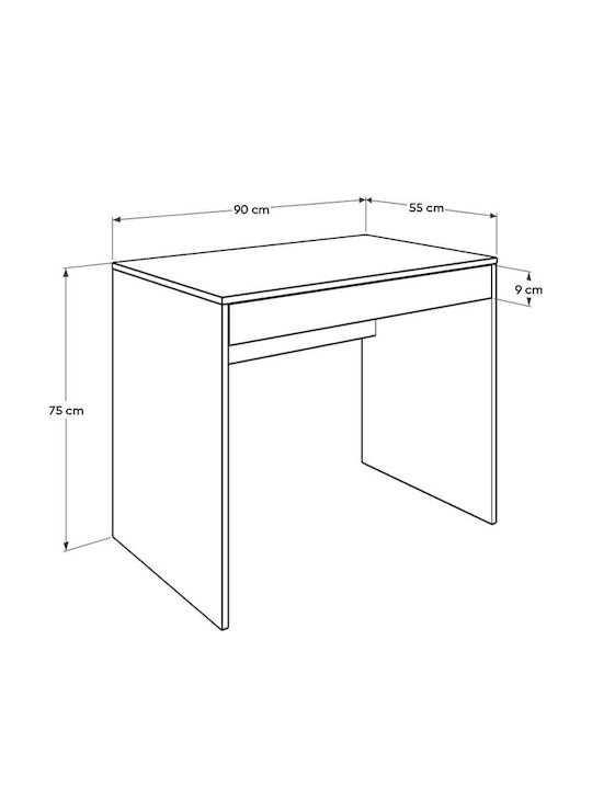 Γραφείο Ξύλινο Natural 90x75x75εκ.