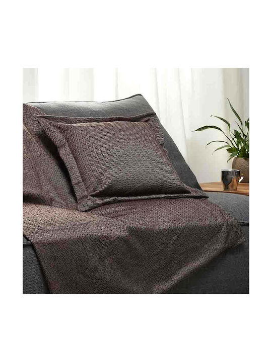 Aigaion Калъф За Възглавница Chenille Кафяв 45x45см