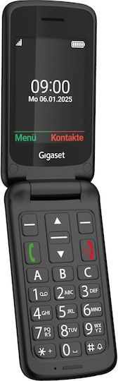 Gigaset GL595 Single SIM Мобилен Телефон с Големи Бутони Черен