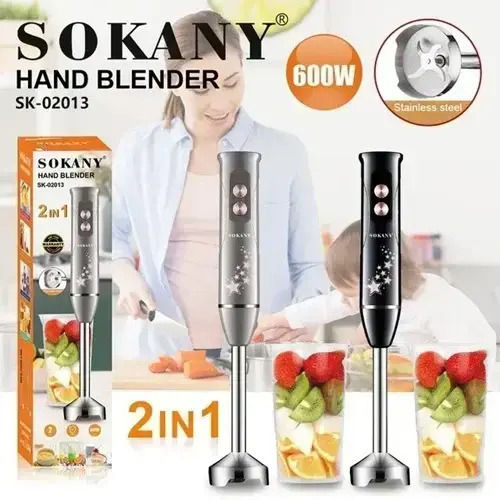 Sokany SK-02013 Ραβδομπλέντερ με Ανοξείδωτη Ράβδο 600W Ασημί