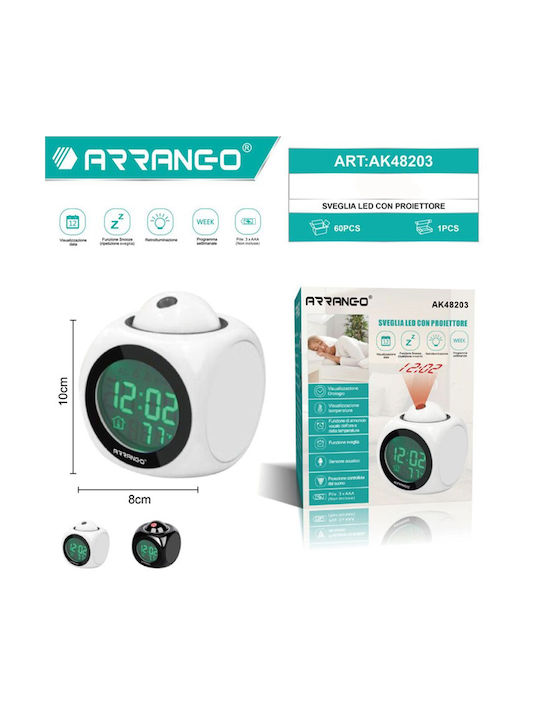 Arrango Ceas Digital de Masă cu Alarmă AK48203