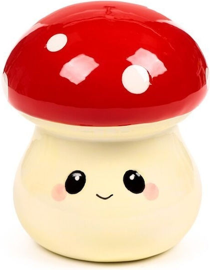 Mb265 Puckator Ceramic Money Box Mushroom Red