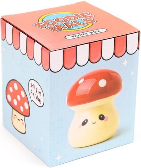 Mb265 Puckator Ceramic Money Box Mushroom Red