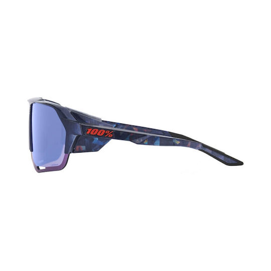 100% Cycling Glasses Norvik with Black Frame & Mirror Lenses