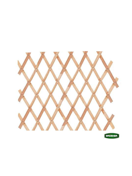 Klappbares Spalier Garten aus Holz mit Rasterdesign Rhombus in Braun Farbe 180x90cm E-1307