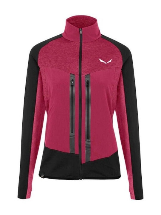 Ortles Women's Fleece Cardigan with Zipper in Red Color