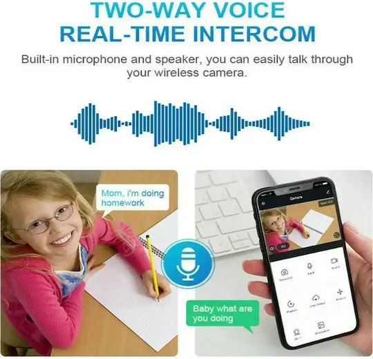 381081 IP Überwachungskamera Wi-Fi Full HD 1080p Wasserdicht mit Lautsprecher