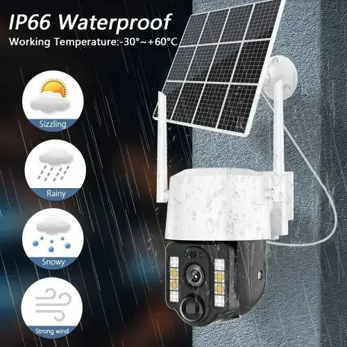 Andowl Q-V9 IP Überwachungskamera Wi-Fi Full HD 1080p Wasserdicht Batteriebetrieben mit Zwei-Wege-Kommunikation