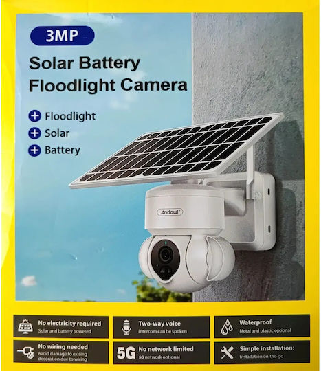 Andowl Q-SX81 IP Surveillance Camera Wi-Fi/4G 4K Waterproof Battery Powered with Microphone