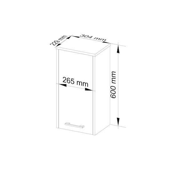 Artool Cabinet de baie L30xA22.5xÎ60cm Alb
