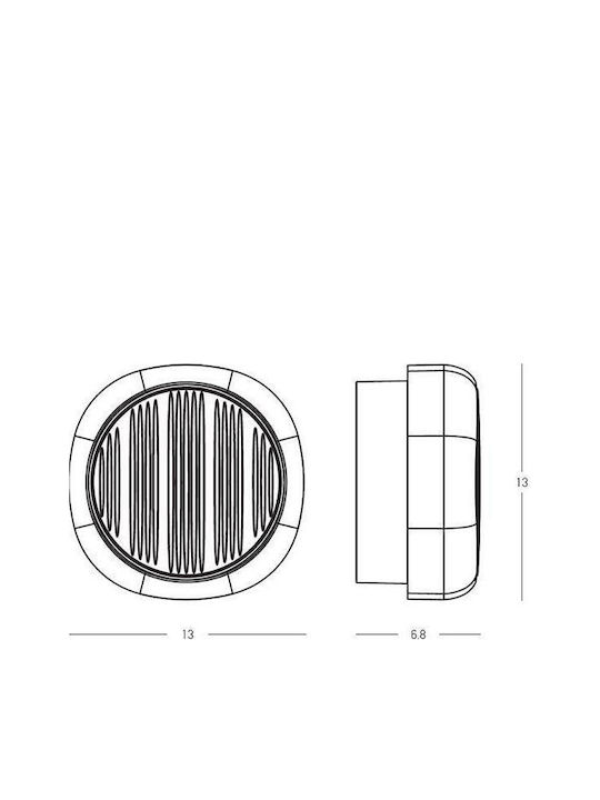 Zambelis Lights Wall-Mounted Outdoor Light LED IP65 12W