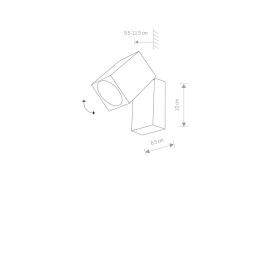 Nowodvorski Primm Wall-Mounted Outdoor Spot Light GU10 IP54 6.5x10εκ.
