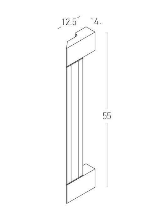 Zambelis Lights Επιτοίχιο Εξωτερικό Φωτιστικό LED IP54 12W