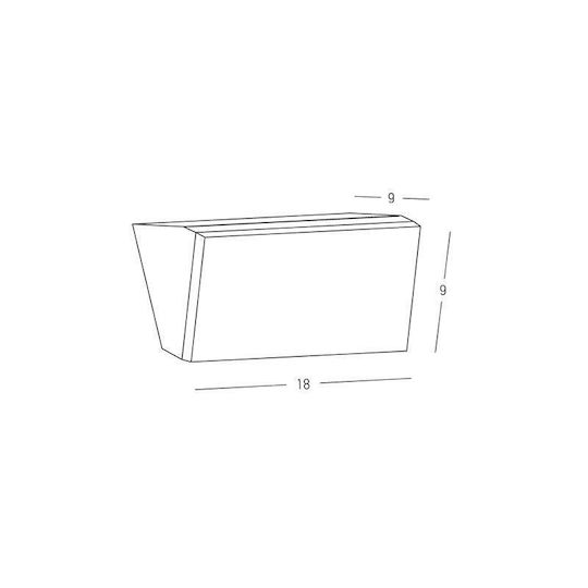 Zambelis Lights Επιτοίχιο Εξωτερικό Φωτιστικό LED IP65 10W