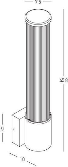 Zambelis Lights Стенно Външно Осветително Тяло LED IP54 12W