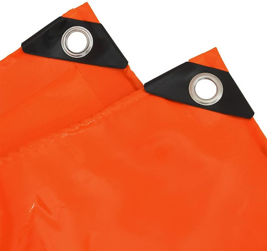 vidaXL Waterproof Tarpaulin 650gr/m² 5x5m. Heavy Duty Orange