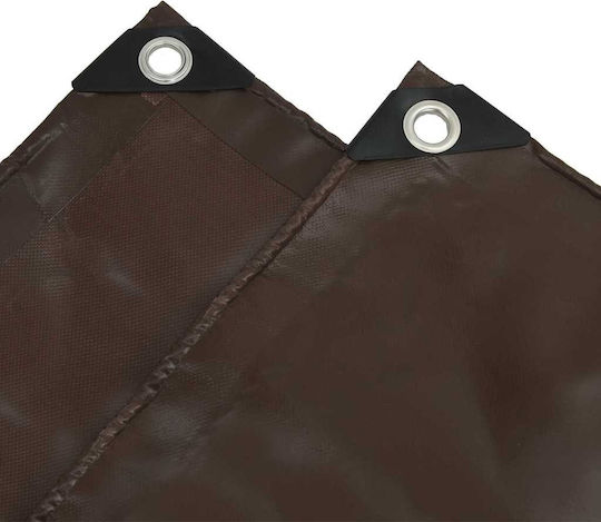 vidaXL Waterproof Tarpaulin 650gr/m² 5x5m. Heavy Duty Brown