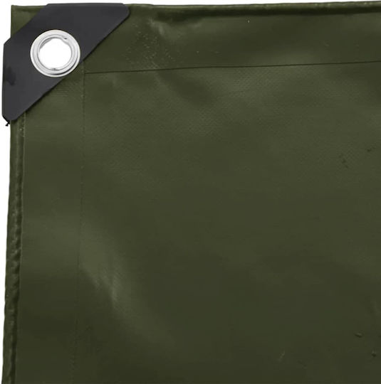 vidaXL Waterproof Tarpaulin 650gr/m² 7x4m. Heavy Duty Khaki