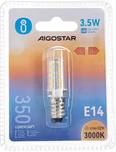 Aigostar Ντουί Λάμπα LED 3.5W για Ντουί E14 Θερμό Λευκό 350lm