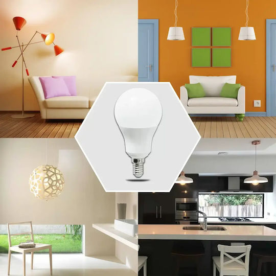 Aigostar LED Bulb 8W for Socket E14 and Shape A60 Warm White 730lm