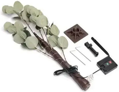 Solar Tree 60cm Green Eucalyptus Leaves 30 LED Warm White Lighting 2700k Aigostar