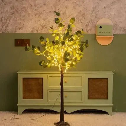 Solar Tree 60cm Green Eucalyptus Leaves 30 LED Warm White Lighting 2700k Aigostar