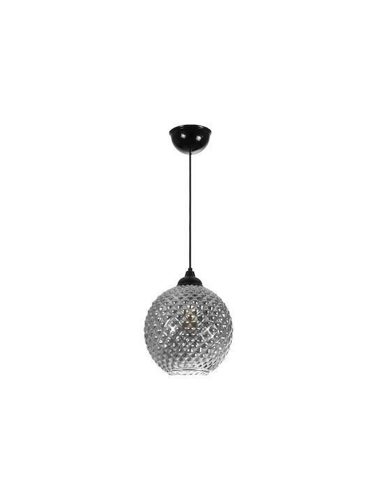 GloboStar Kegel Pendant Light Black with Crystals for Socket E27 20x20x20cm