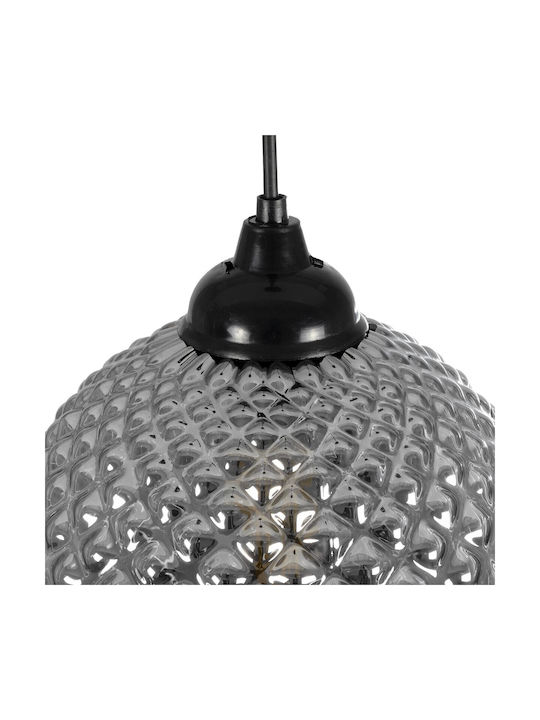GloboStar Kegel Pendant Light Black with Crystals for Socket E27 20x20x20cm