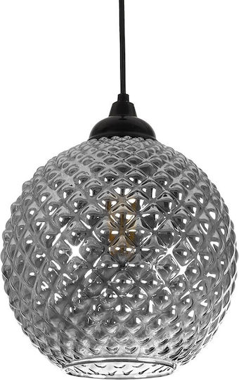 GloboStar Kegel Pendant Light Black with Crystals for Socket E27 20x20x20cm