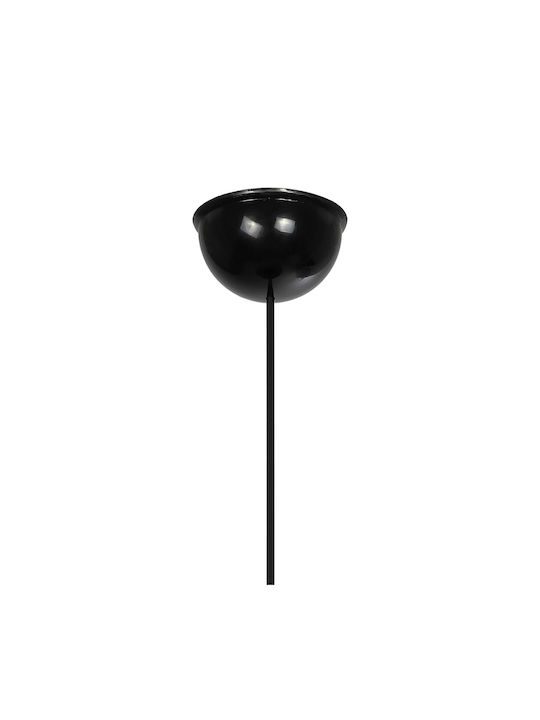 GloboStar Pendant Light Black with Crystals for Socket E27 18x18x31cm