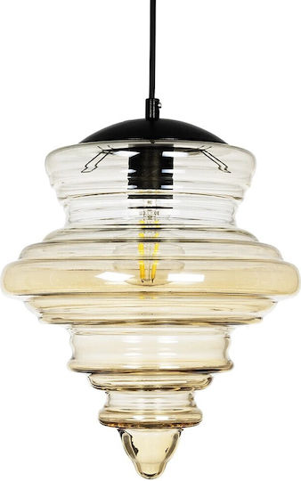 GloboStar Pendant Light Multicolour with Crystals for Socket E27 25x25x30cm