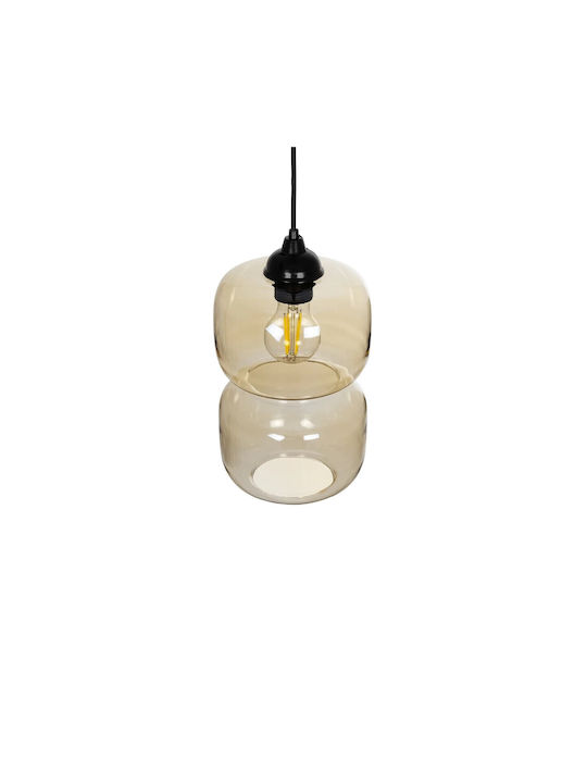GloboStar Pendant Light Multicolour with Crystals for Socket E27 17x17x25cm