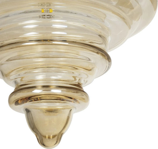 GloboStar Pendant Light Multicolour with Crystals for Socket E27 25x25x30cm