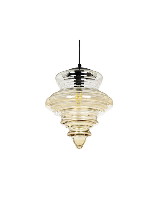 GloboStar Pendant Light Multicolour with Crystals for Socket E27 25x25x30cm