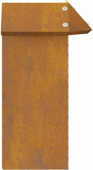 vidaXL Bordură de Grădină din Metal în Culoarea Maro 25x13.5cm