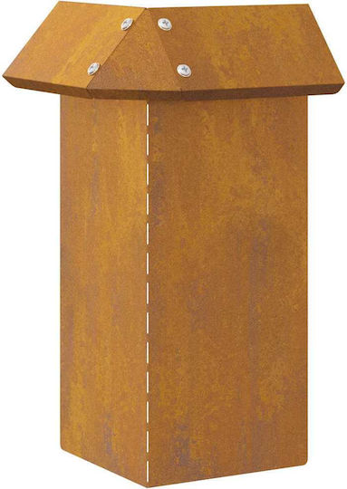 vidaXL Bordură de Grădină din Metal în Culoarea Maro 25x13.5cm